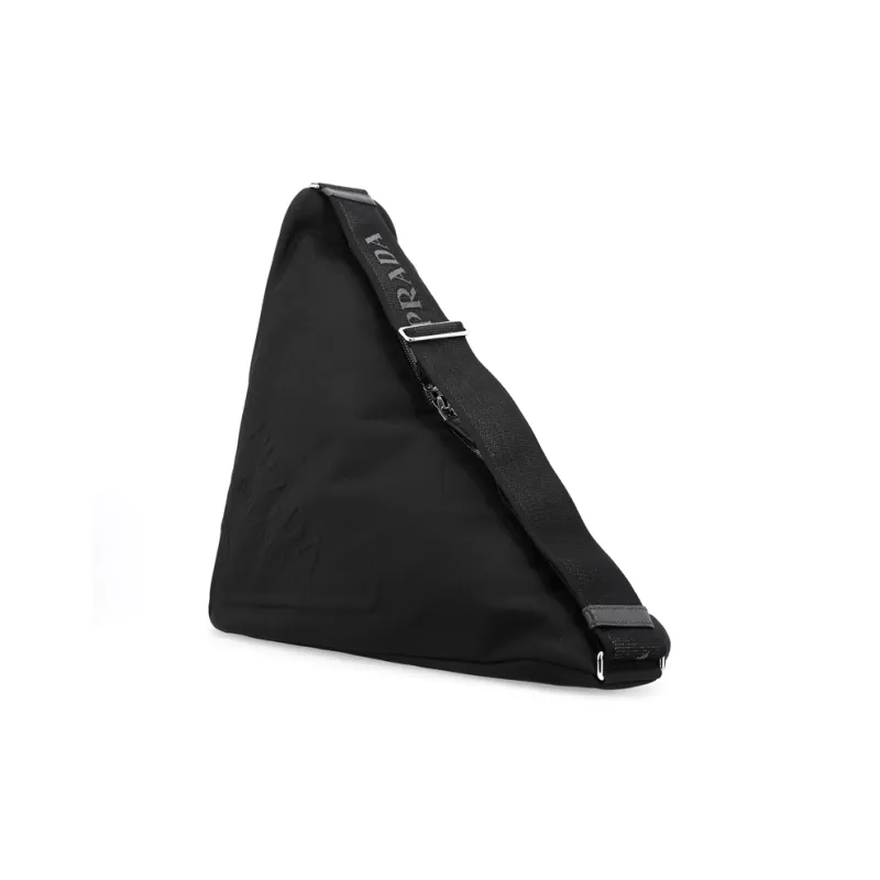 PRADA Canvas Triangle Bag Black-3