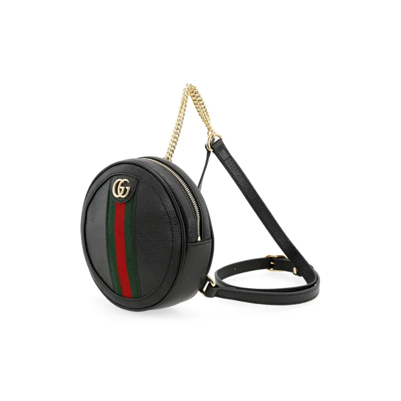 GUCCI Ophidia Leather Backpack Mini Women's Black-3