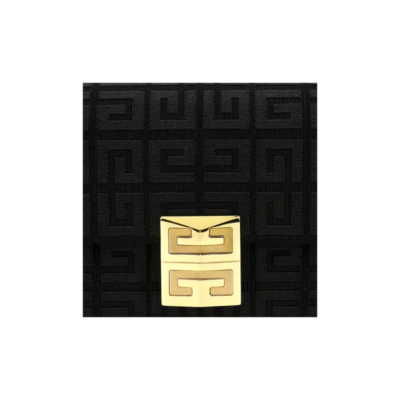 Givenchy Embroidered Canvas Bag Small 4G Black-8