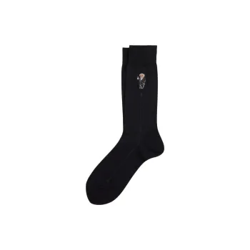 Polo Ralph Lauren SS24 Knee-High Socks Men's 1 Pack Black