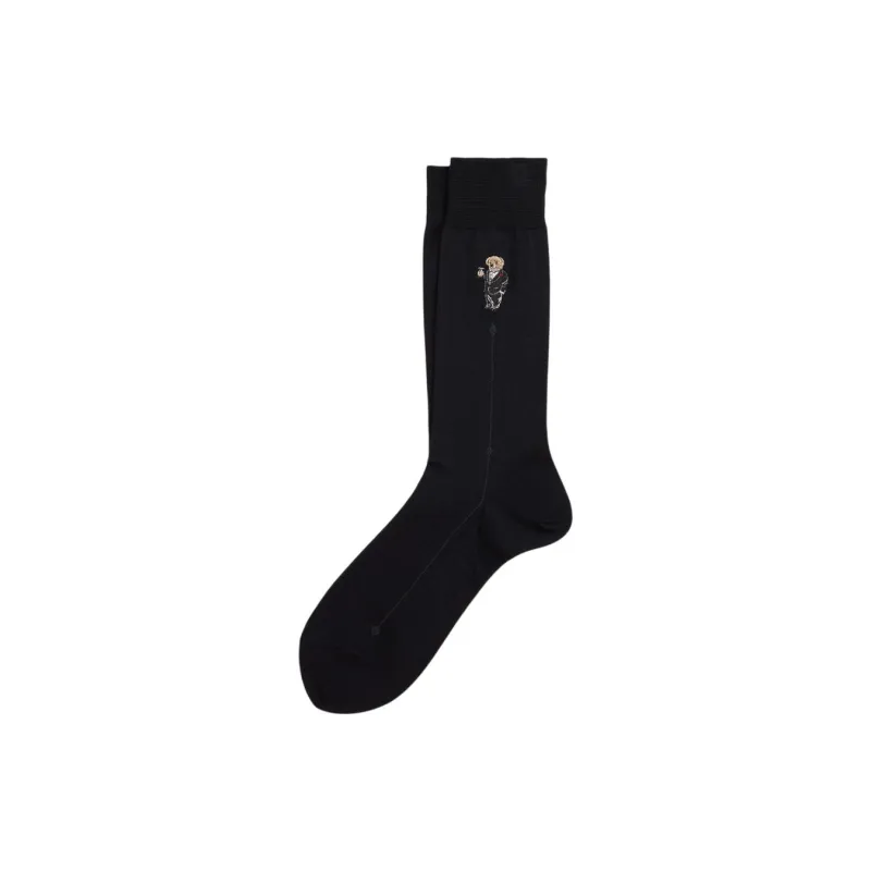 Polo Ralph Lauren SS24 Knee-High Socks Men's 1 Pack Black-0