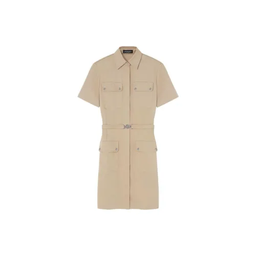 VERSACE Short-Sleeved Dresses Women's Beige