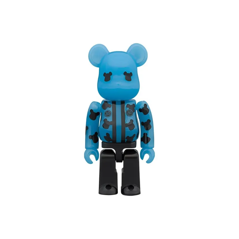 BE@RBRICK Plum Group Blue Glow In The Dark Hang Tag Box 100%-3