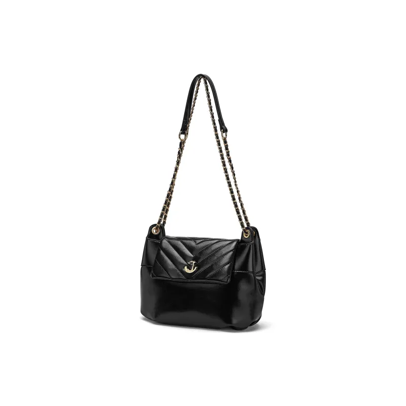 CORALDAISY Synthetic Leather Shoulder Bag Crossbody Bag Women's Black-1