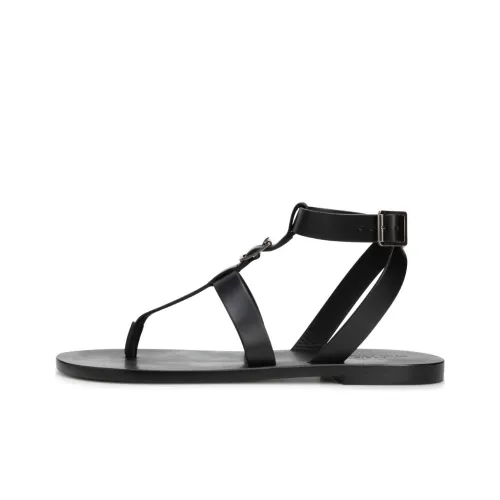 SAINT LAURENT Bcukle Detailed Open Toe Sandals Women's