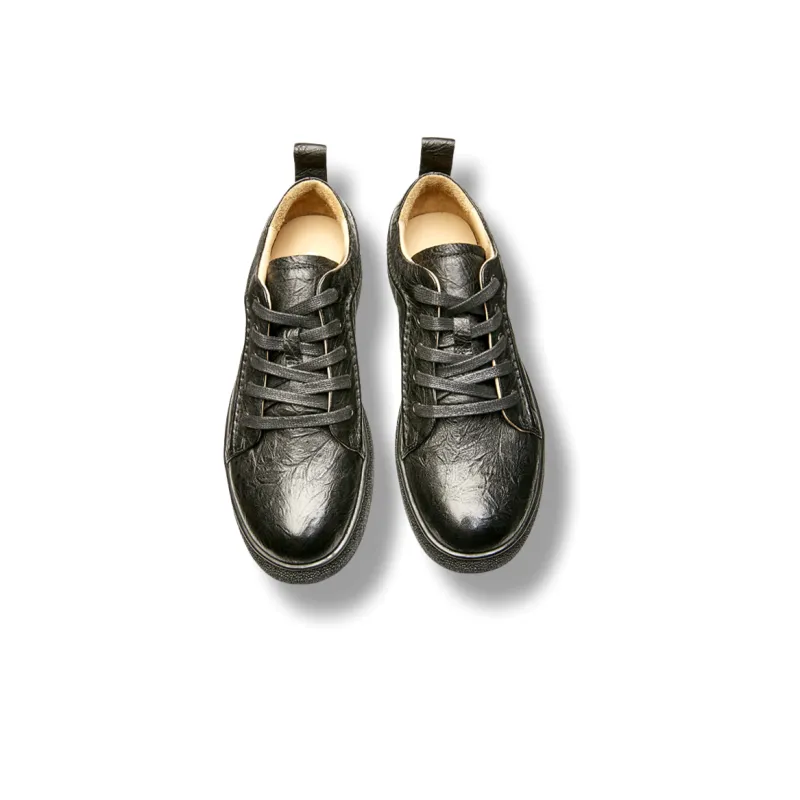 Brounvanm Men's Casual Shoes Men Low Top Black/Brown-8