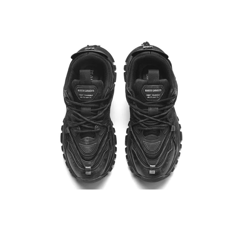 Masongarments Shark Tooth Series Running Shoes Unisex Low Top Black/Gray/White/Beige/Galaxy Gray-83