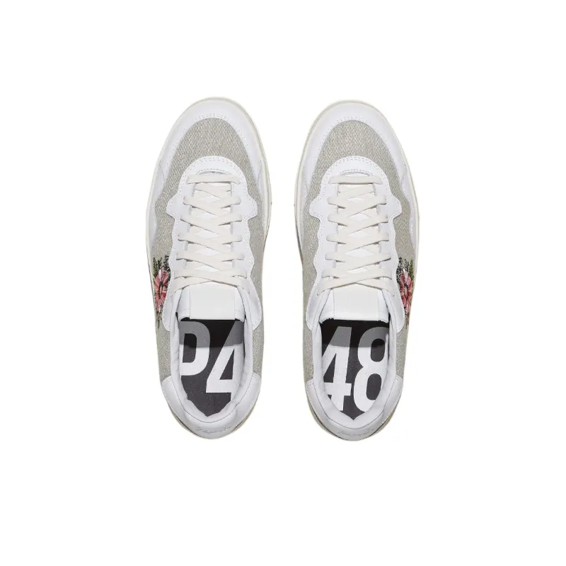 P448 Bali Canvas Low-Top Skateboard Shoes Women's White-2