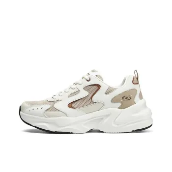 Skechers DLITES Lightweight Height Increasing Low Top Chunky Sneakers Men's White Umber