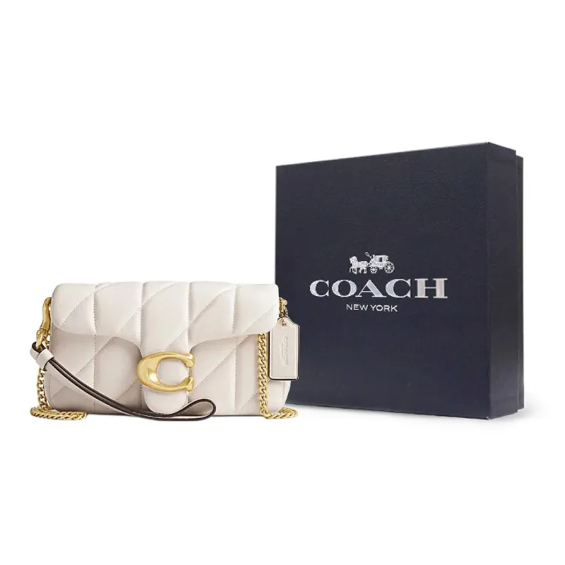 COACH Tabby Sheepskin Handbag Shoulder Bag Women's White-5