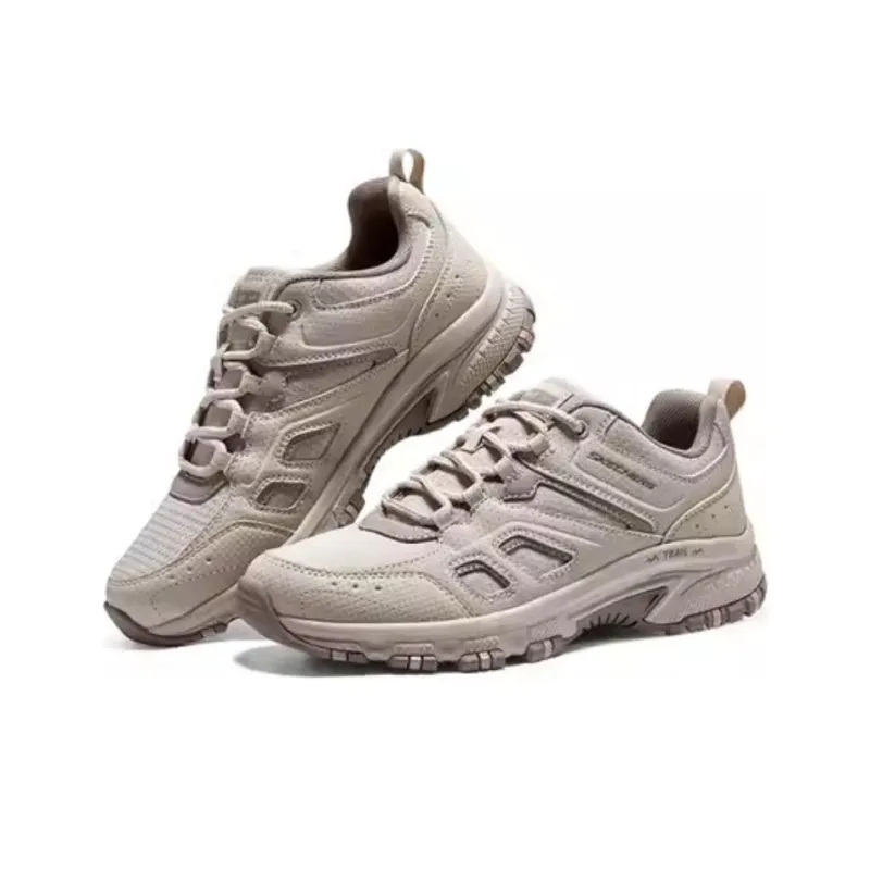 Skechers Hillcrest Wear Resistant Support Balance Lightweight Rebound Low Top Trekking Shoes Women's Taupe-2