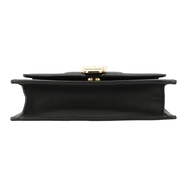 GUCCI Sylvie Cow Leather Crossbody Bag Shoulder Bag Women's Black-6
