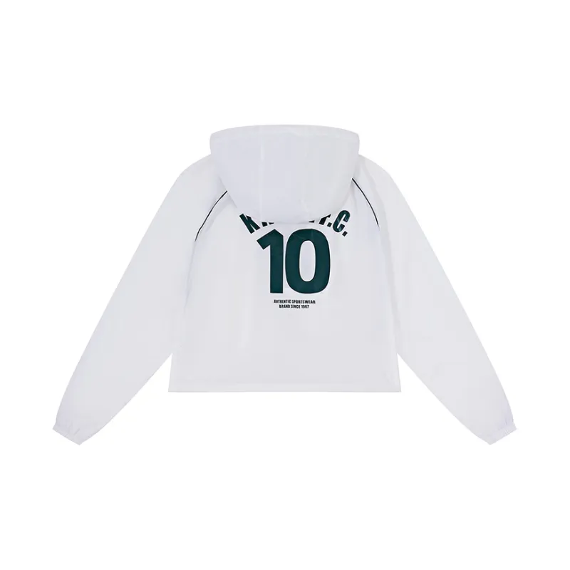 Kappa Windproof Windbreaker Jacket Women's Classic White-1