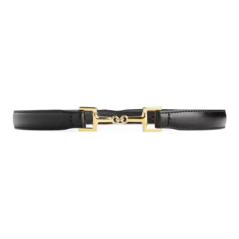 ARKET Front Adorned With Horsebit Leather Belts Women's Black-0