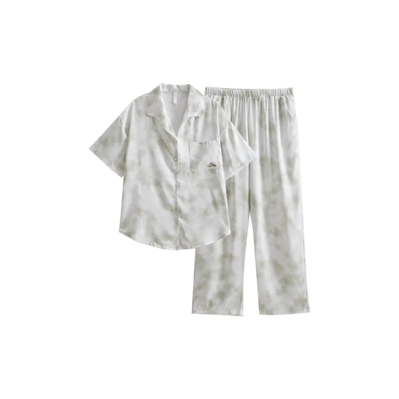 Same Language Pajama Set Women's Mist White-0