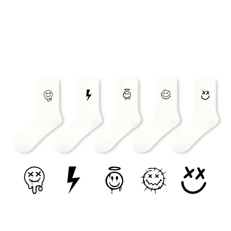 Primeet Mid Calf Socks Spring And Summer Unisex 5 Pack-10