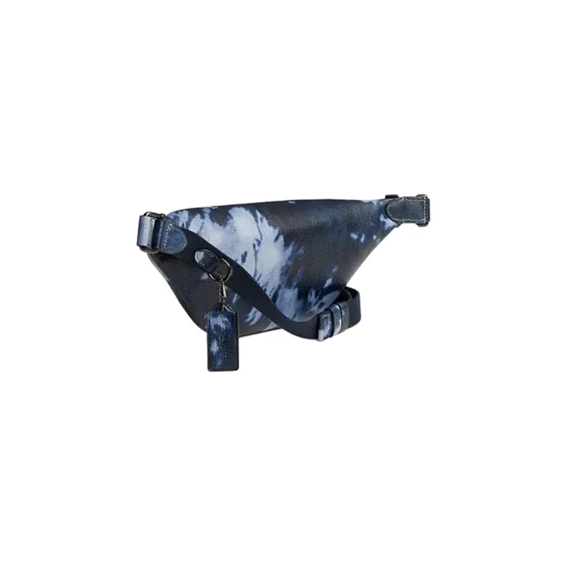 COACH Charter Cow Leather Fanny Pack Men's Midnight Blue & Marine Blue & Mixed Color-1