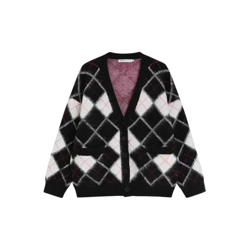 PASSCODIO Knitwear Women's Black/White Coats