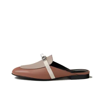 HERMES Wrap toe Slippers Women's Pearlescent Rose