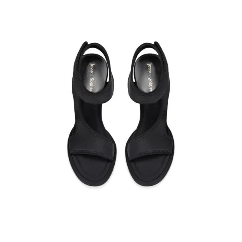 JESSICA SOPHIA One Strap Sandals 6cm Women's Black-3