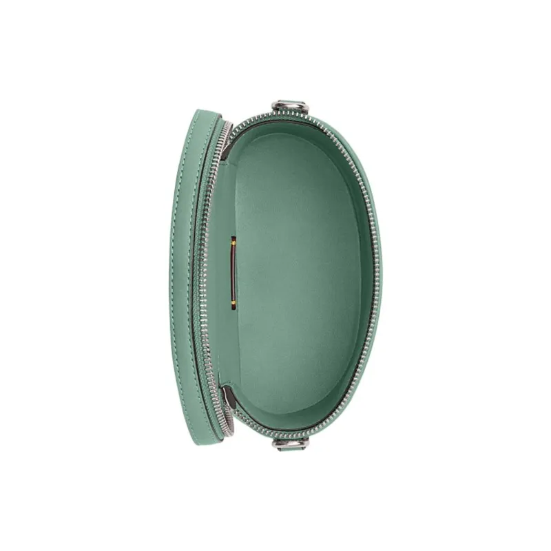 COACH Trail Sheepskin With Cow Leather Shoulder Bag, Crossbody Bag, Handbag Mini Women's Aquamarines Stone Color-3