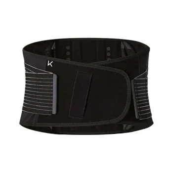 Keep Back Support Braces Fitness Protective Compression Black Elastane Polyester Unisex