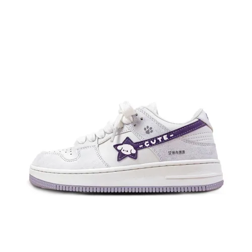 A&M Skateboard Shoes Unisex Low-Top Taro Purple Puff