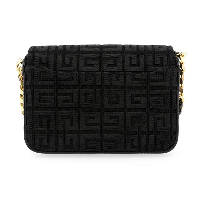 Givenchy Embroidered Canvas Bag Small 4G Black-6