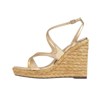 Jimmy Choo Ayla One Strap Sandals 11cm Women's Gold