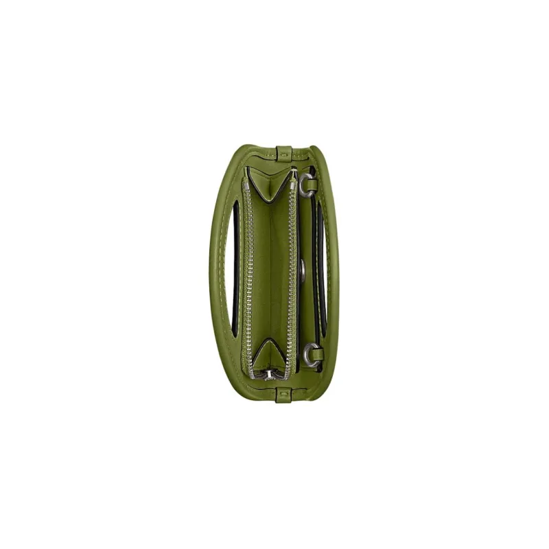 COACH Cow Leather Card Holder Mini Women's Dark Lime-4