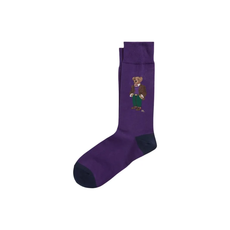 Polo Ralph Lauren SS24 Knee-High Socks Men's 1 Pack Dark Purple-0