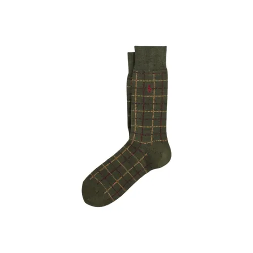 Polo Ralph Lauren SS24 Knee-High Socks Men's 1 Pack Olive Green