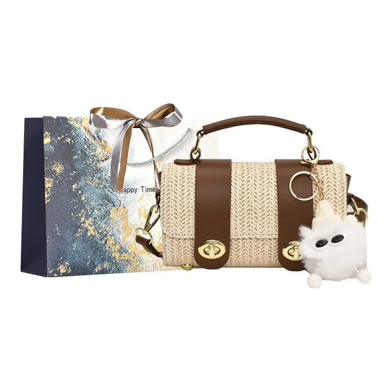Iman's House PU Shoulder Bag Women's White/Khaki/Brown/Black-8