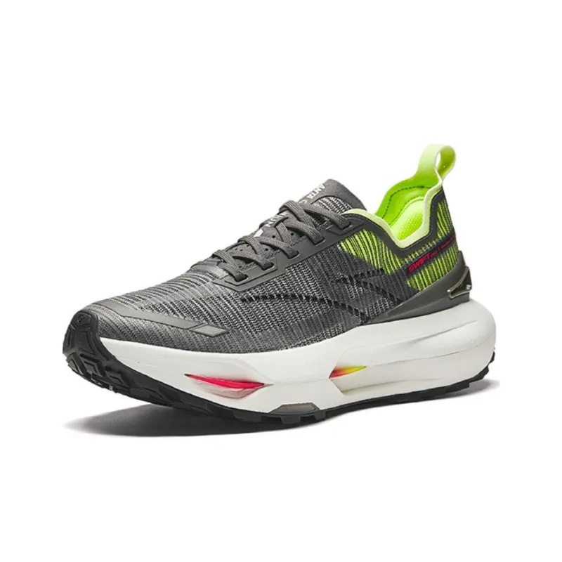 Anta Cushioning Wear Resistant Low Top Casual Running Shoes Men's Black Gray-1