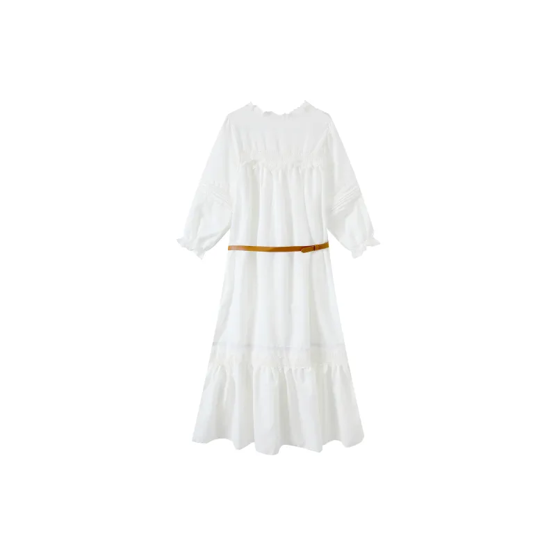EIDOLON GRAIN Short Sleeved Dress Women's Dress+Belt-1