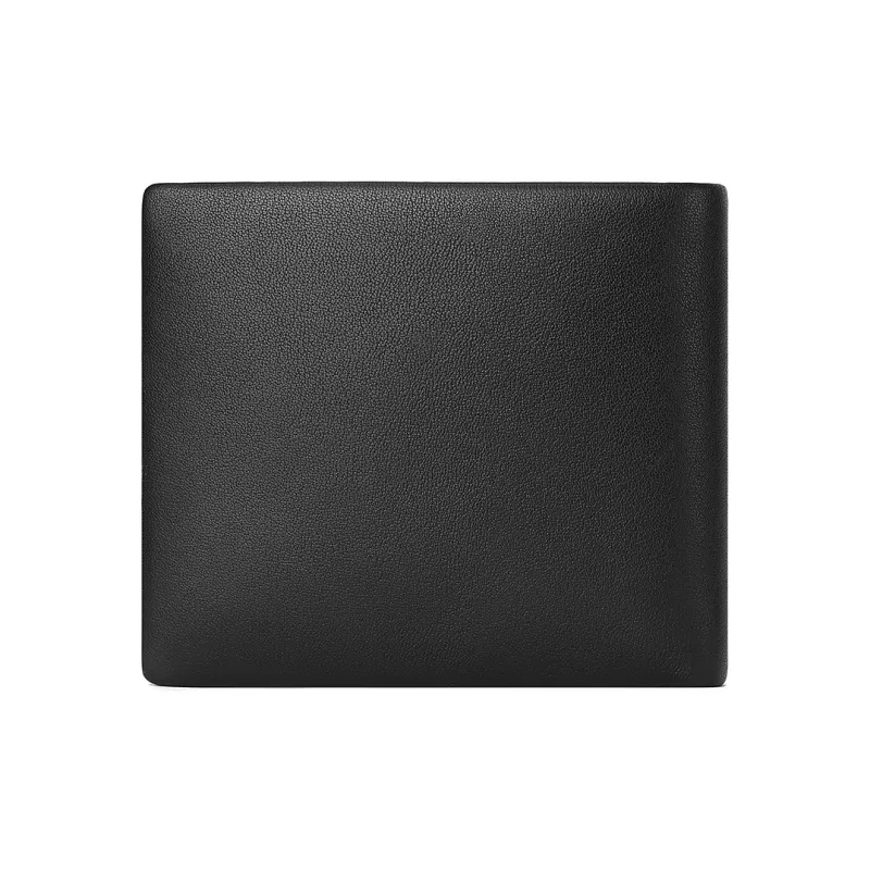 NAVIGARE Top Grain Cow Leather Wallet With Money Clip And Leather Clip Unisex Black-13