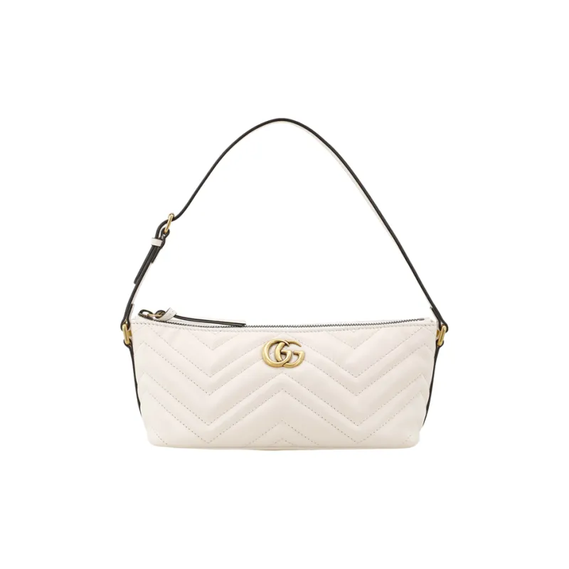 GUCCI GG Marmont Leather Handbags Shoulder Bags Women's White-1
