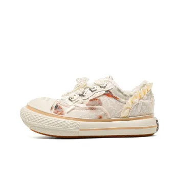 OLD ORDER Coverage Wear Resistant Slip Resistant Low Top Canvas Shoes Unisex White