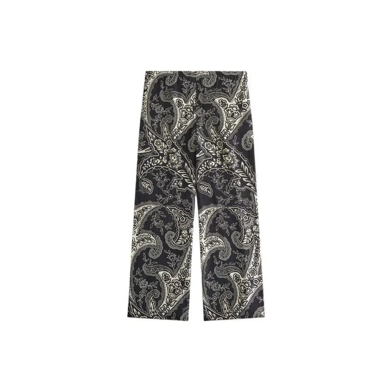 KITH Women's 2024 Summer Collection SS24 Paisley Tearaway Pant Casual Pants Women's Black-1