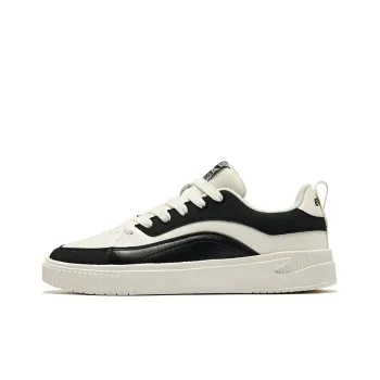 Erke Flying Goose Wear Resistant Slip Resistant Low Top Skateboard Shoes Men's Microcrystal White/Jet Black