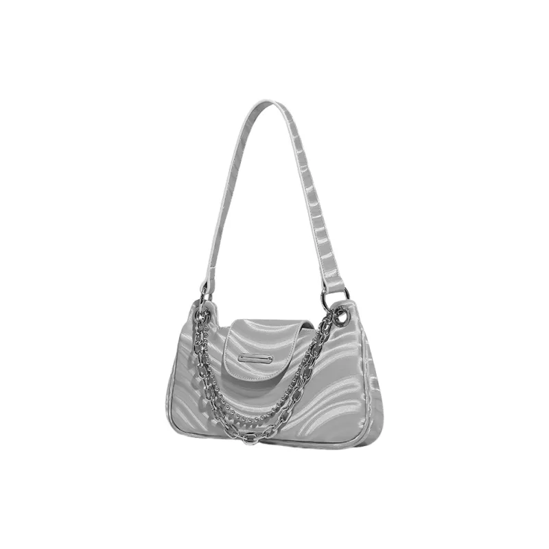NATTY PU Handbags Shoulder Bags Women's Silver Gray/Black-21