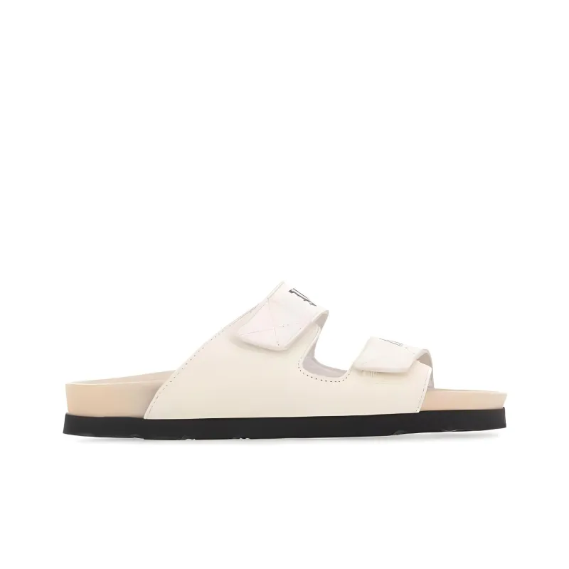 PALM ANGELS Logo print Leather Flat Sandals Women's-1