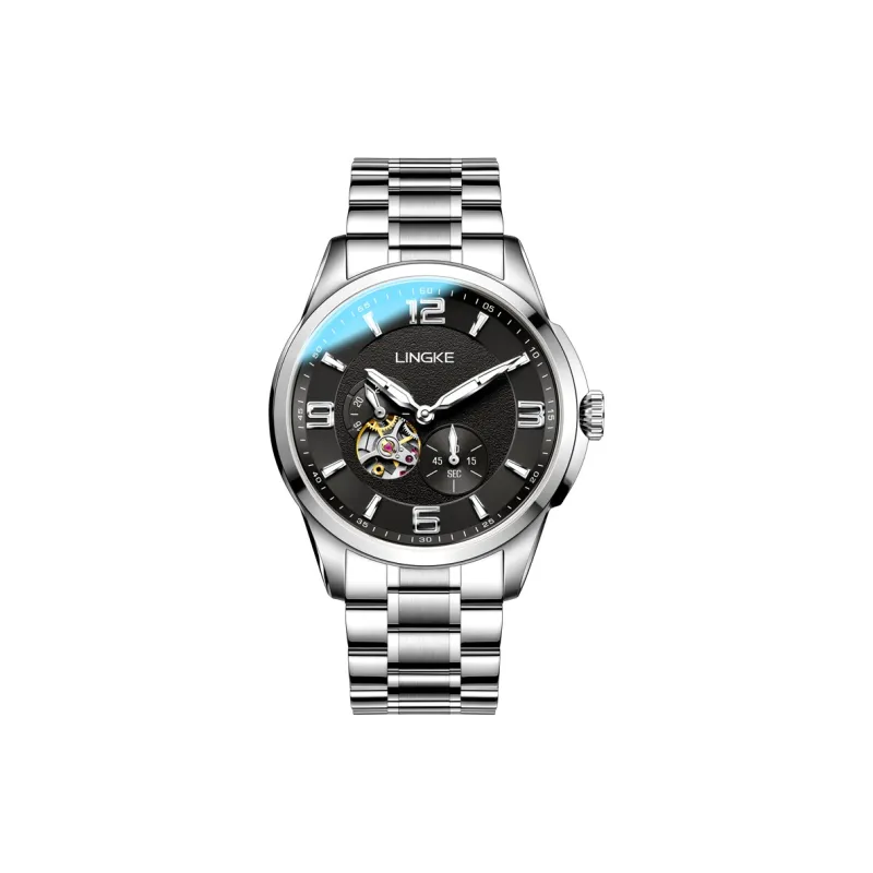 LINGKE Automatic Mechanical Movement Watch Men's Watches White Dial-0