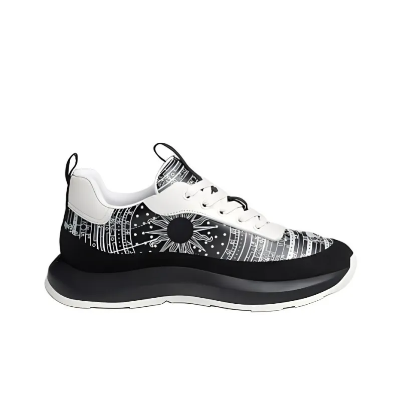 HERMES Gramme Low-Top Casual Shoes Women's Black White-1