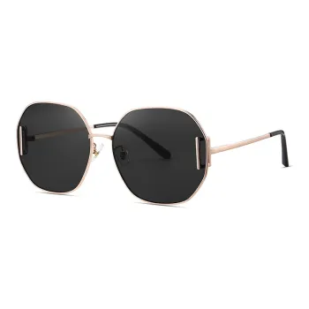 ZIPPO Stainless Steel Cupronickel Round Sunglasses Women's