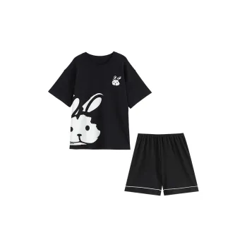 Dream Heart Pajama Set Men's Black