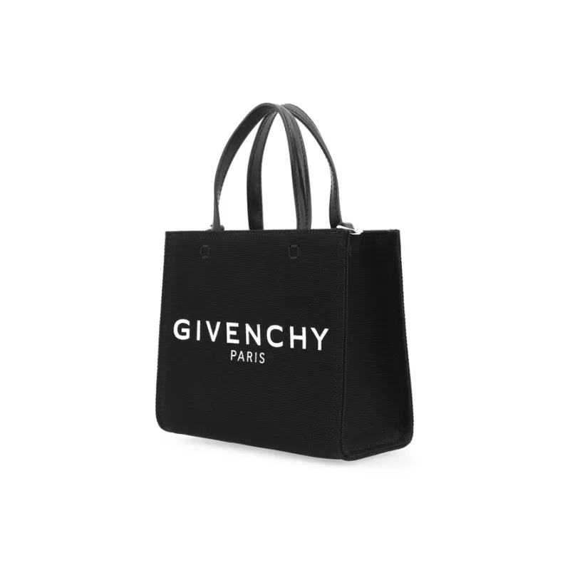 Givenchy Mini G Tote Shopping Bag In Canvas Black-2