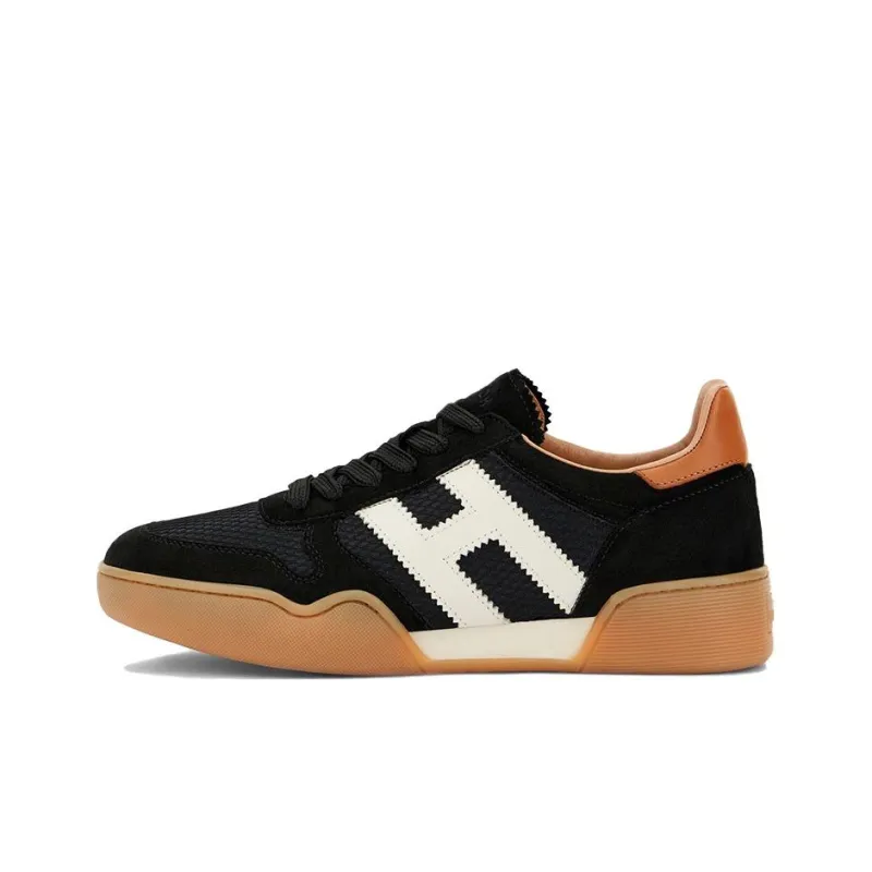 HOGAN H357 Stylish Skateboarding Shoes Women's Brown Black-0