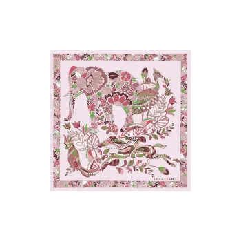 LONGCHAMP Forêt 50 Floral-print Silk Scarf