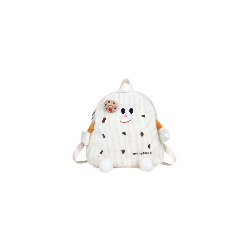Elsvet Corduroy Backpack Women's White/Black-0